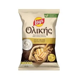 Τσιπς Ολικής Άλεσης Sour Cream & Μαύρο Πιπέρι 95g
