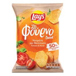 Lay's Πατατάκια Στο Φούρνο Τομάτα & Βασιλικό 105g