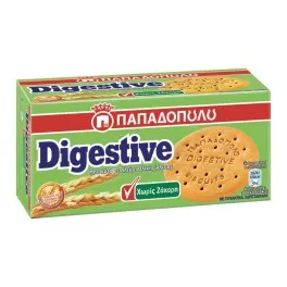 Παπαδοπούλου Μπισκότα Digestive Χωρίς Ζάχαρη 250gr