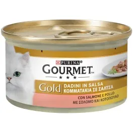 Gourmet Υγρή Τροφή Γάτας Gold Σολομός και Κοτόπουλο 85g