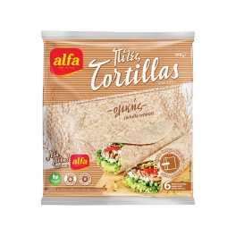 Alfa Πίτες Τορτίγια Ολικής 370gr 6 τμχ