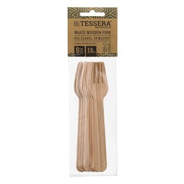 Tessera Πιρούνι Ξύλινο 16cm 8τμχ