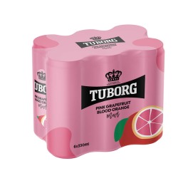 Tuborg Αναψυκτικό Pink Grapefruit Σαγκουίνι Κουτί 6x330ml