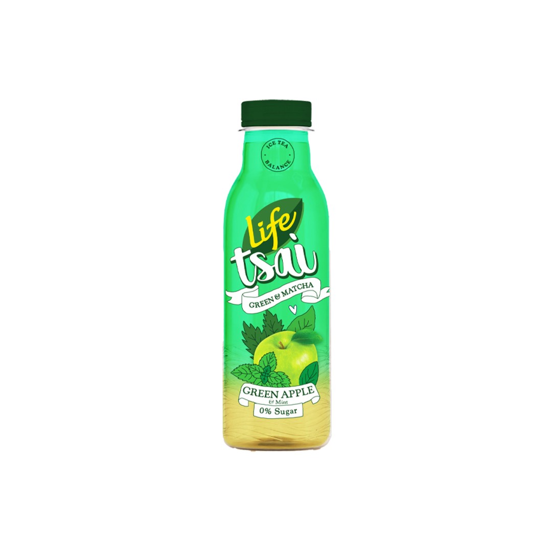LIFE ΤΣΑΙ GREEN & MATCHA ΠΡΑΣΙΝΟ ΜΗΛΟ & ΔΥΟΣΜΟΣ 500ML