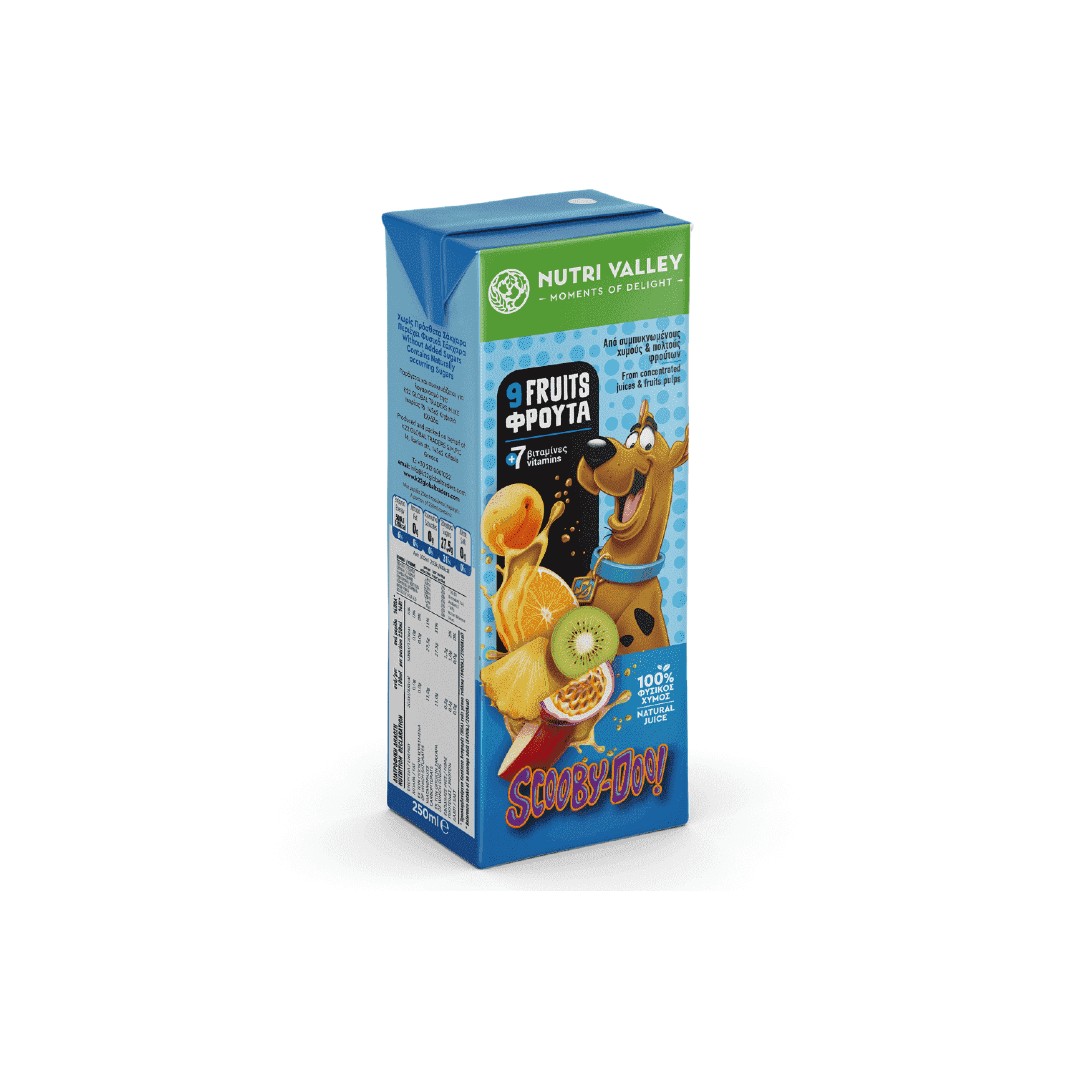 NUTRI VALLEY SCOOBY     DOO ΦΡΟΥΤΟΠ.EXOTIC 9 ΦΡ. 250ML