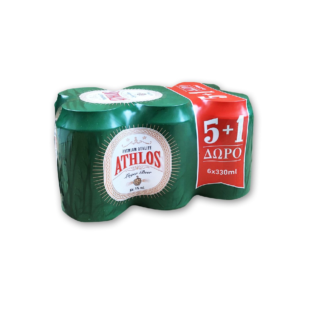 ATHLOS ΜΠΥΡΑ LAGER KOYTI 6X330ML(5+1)ΔΩΡΟ