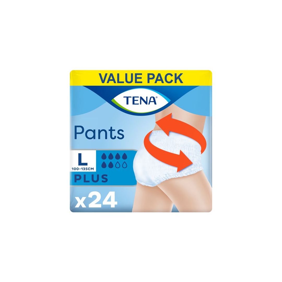 TENA PANTS PLUS LARGE ECONOMY 24T