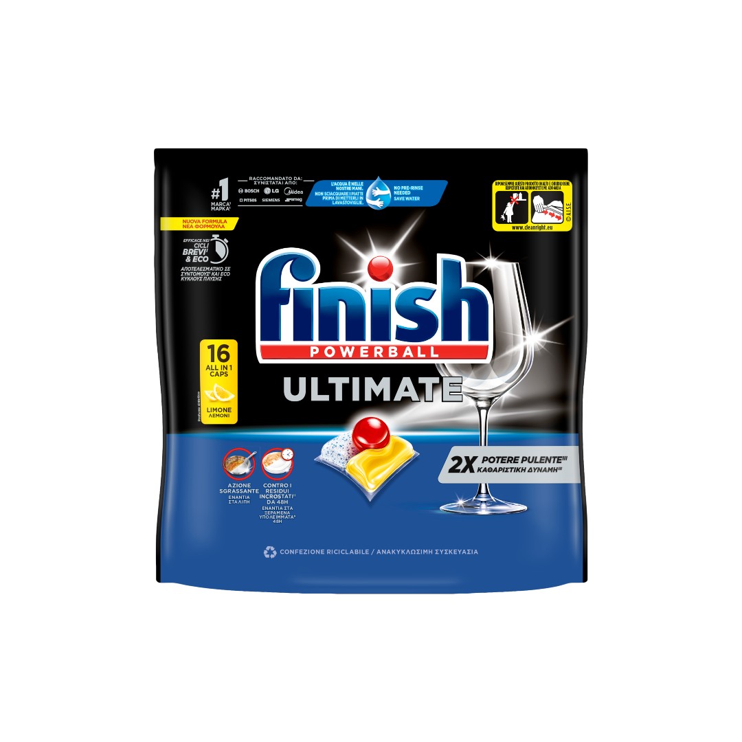 FINISH TABS ΠΛΥΝΤ.ΠΙΑΤΩΝ UL.ALL IN 1 LEMON 16T