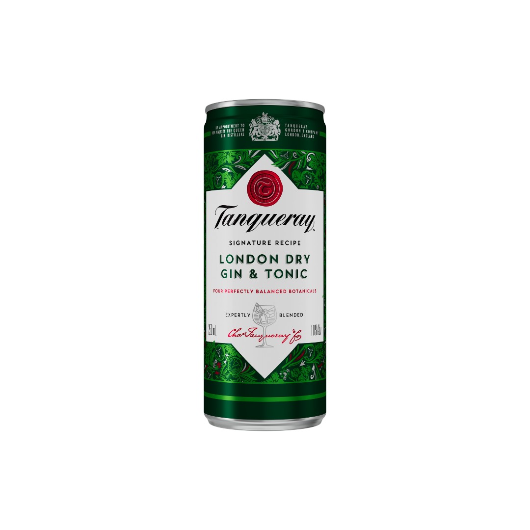 TANQUERAY LONDON DRY GIN & TONIC SLK 250ML