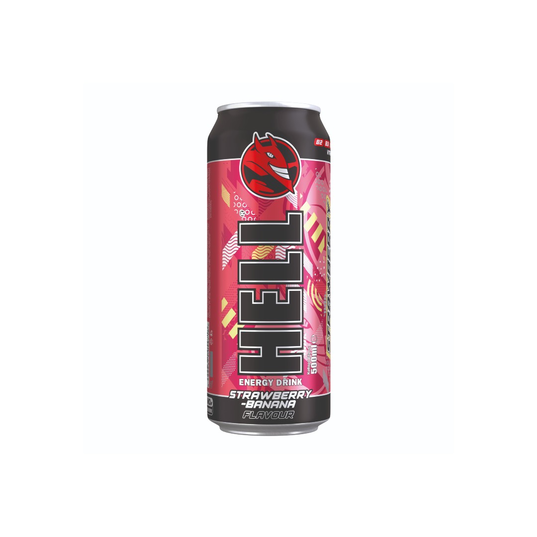 HELL ENERGY DRINK STRAWBERRY-BANANA 500ML