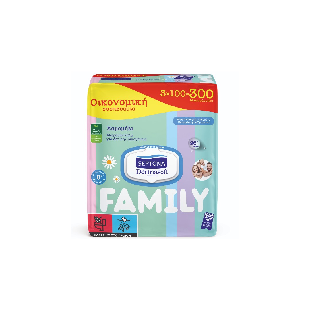 SEPTONA ΜΩΡΟΜ/ΛΑ DERMASOFT FAMILY MULTI PACK 3*100T