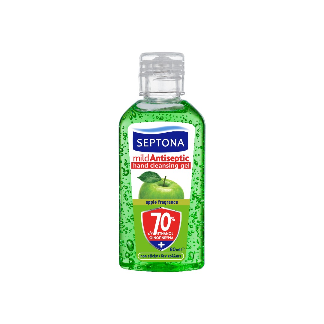 SEPTONA MILD ANTISEP.GEL ΠΡΑΣ.ΜΗΛΟ 70% ΟΙΝΟΠ.80ML