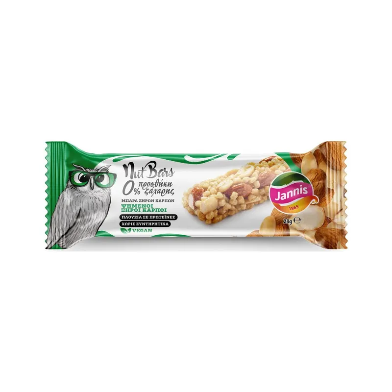 JANNIS ΜΠΑΡΑ ΞΗΡΩΝ ΚΑΡΠΩΝ 0% ΖΑΧ 28ΓΡ