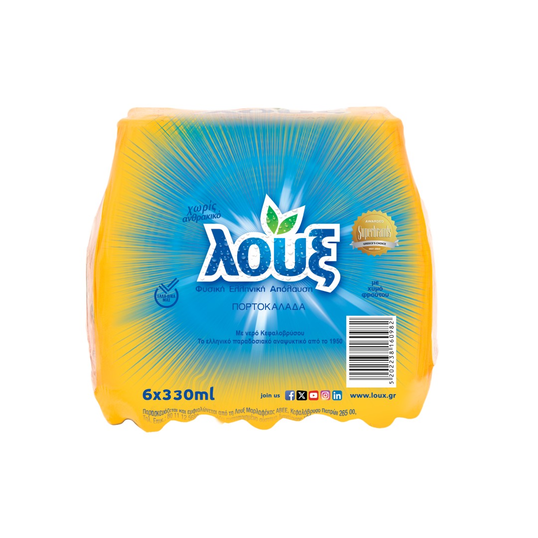 ΛΟΥΞ ΠΟΡΤΟΚΑΛΑΔΑ ΜΠΛΕ PET 6*330ML