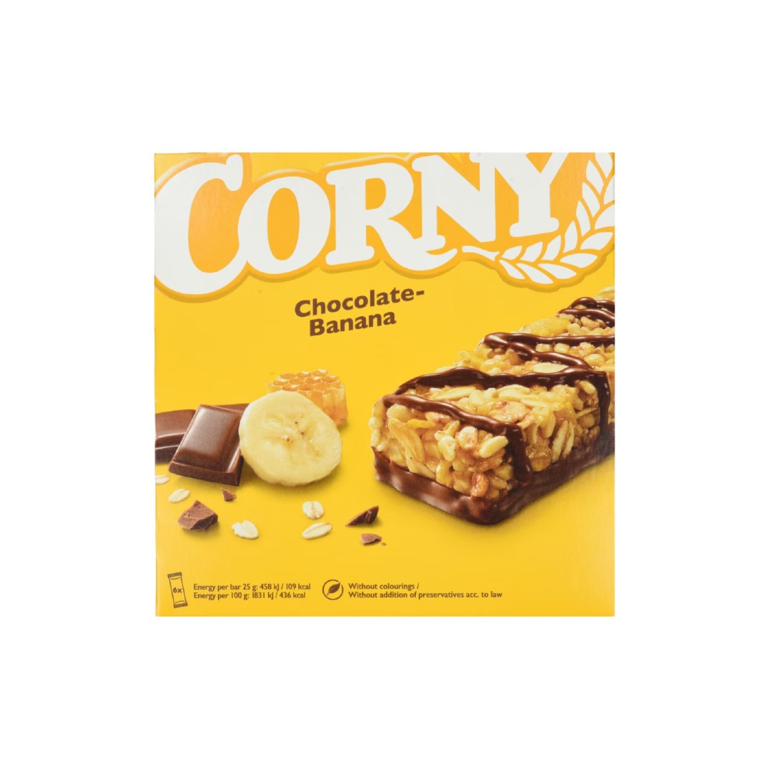 CORNY ΜΠΑΡΕΣ ΣΟΚΟΛΑΤΑ&ΜΠΑΝΑΝΑ 6*25ΓΡ