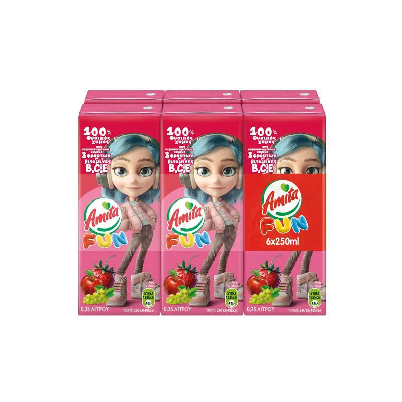 ΑΜΙΤΑ FUN RED 6*250ML