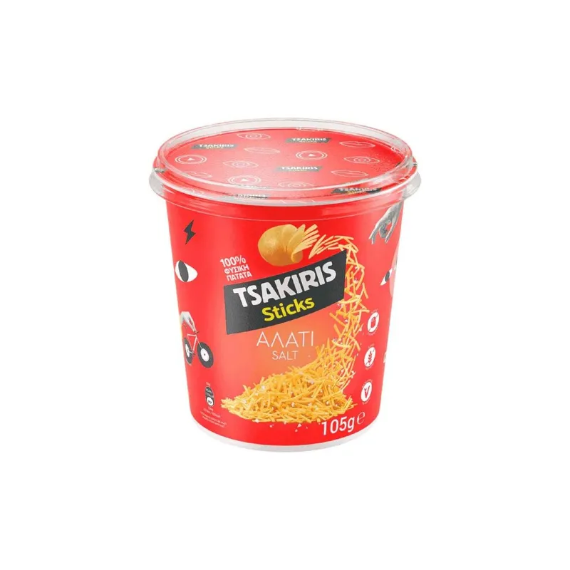 TSAKIRIS CHIPS STICKS CUP 105ΓΡ