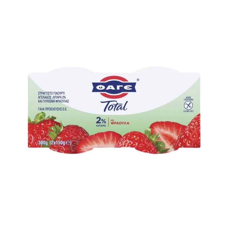 ΦΑΓΕ TOTAL 2% ΦΡΑΟΥΛΑ 2X150ΓΡ