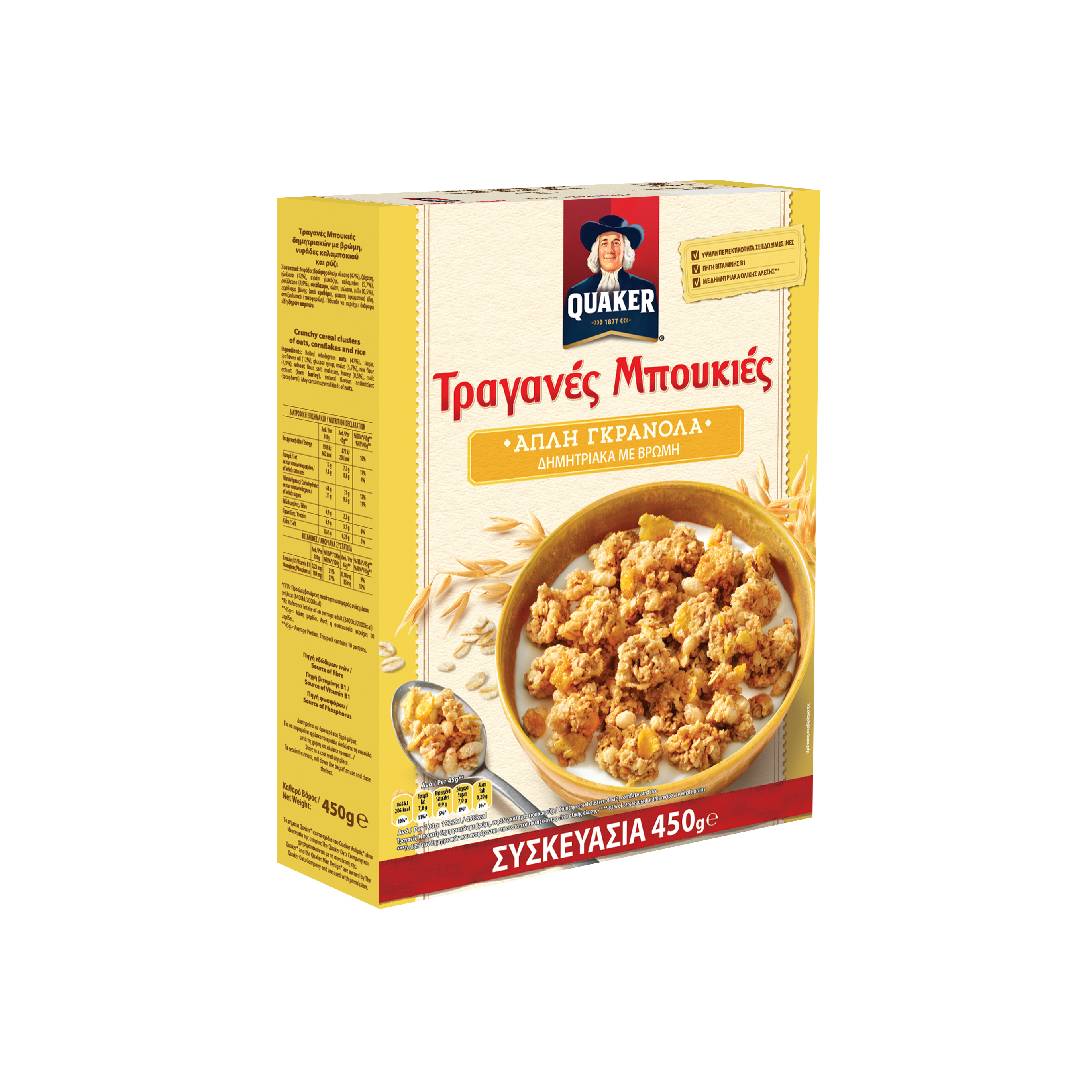QUAKER ΤΡΑΓ. ΜΠΟΥΚΙΕΣ ΓΚΡΑΝΟΛΑ 450ΓΡ