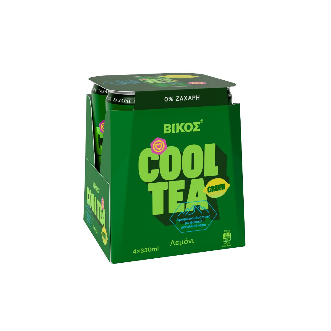 ΒΙΚΟΣ COOL TEA GREEN LEMON Z.SUGAR 4*330ML