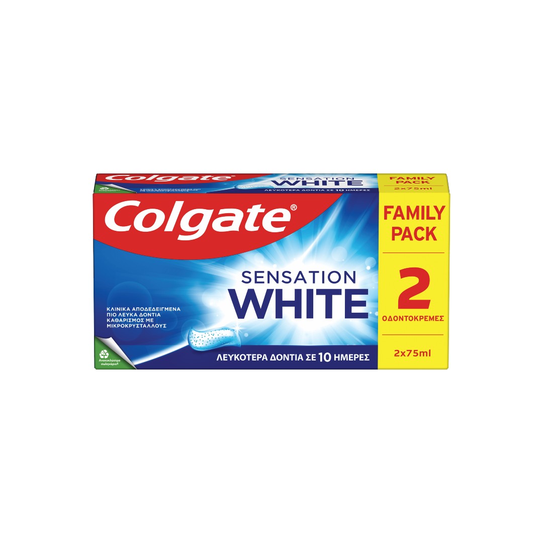 COLGATE ΟΔ/ΜΑ SENS.WHITE FAMILY PACK 2*75ML