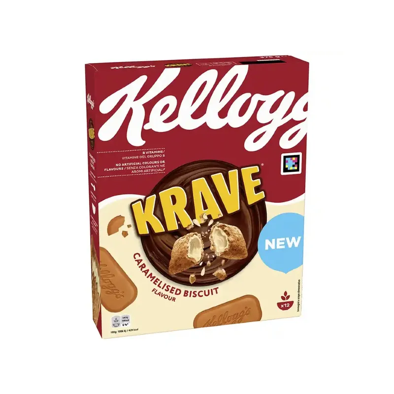 KELLOGGS KRAVE CARAMEL BISCUITS 375ΓΡ