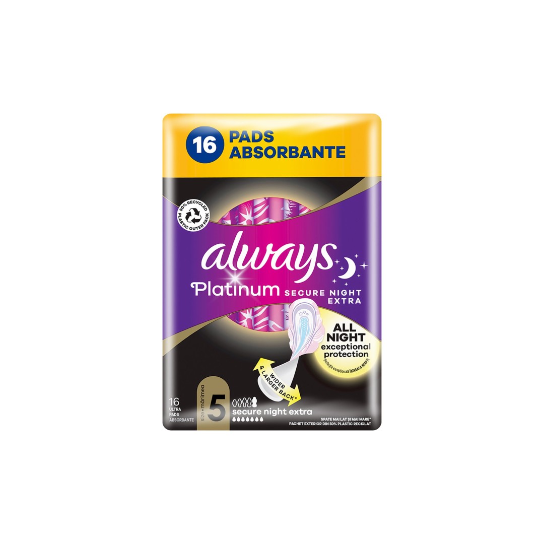 ALWAYS ΣΕΡΒΤΑ UL.PLATIN.SEC.NIGHT EXTRA 16ΤΕΜ