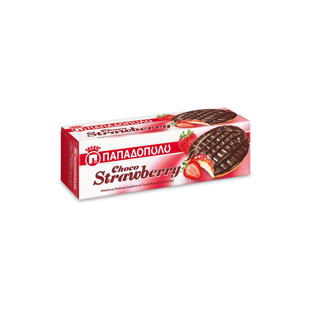 ΠΑΠΑΔΟΠΟΥΛΟΥ ΜΠΙΣΚΟΤΑ CHOCOSTRAWBERRY 150ΓΡ