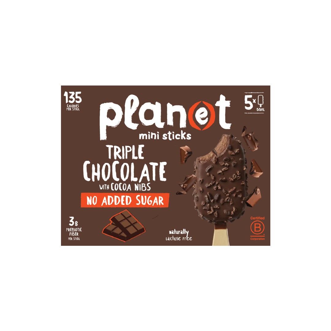 TRIPLE CHOCOLATE WITH COCOA NIBS ΝΟ SUGAR 5X45ΓΡ