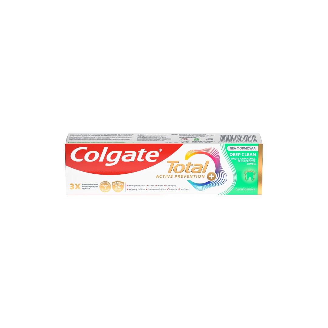 COLGATE ΟΔ/ΜΑ TOT.ACTIVE PREV.PLUS DEEP CLEAN 75ML