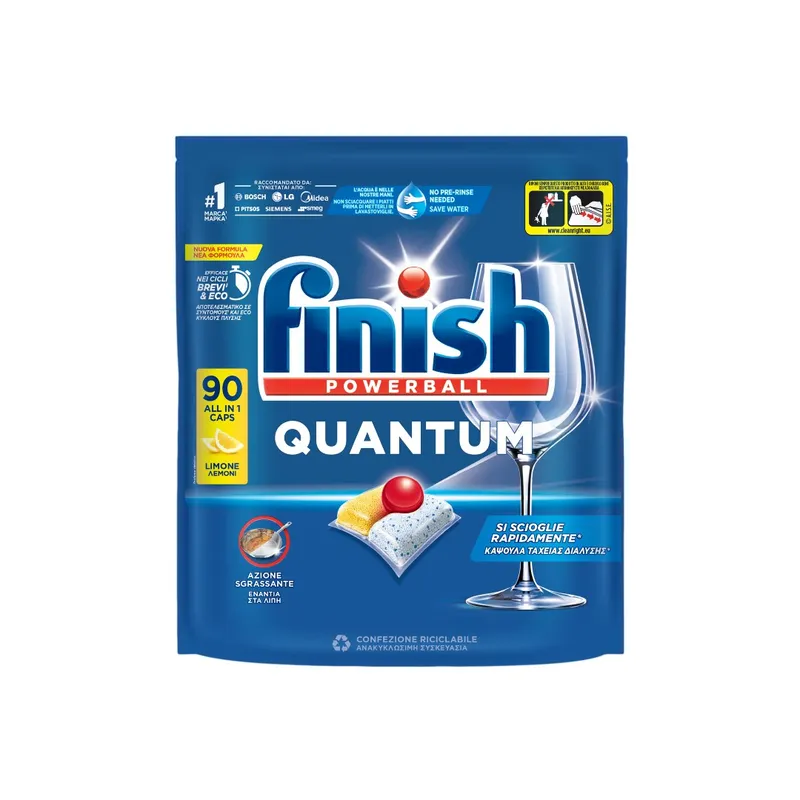 FINISH TABS ΠΛ.ΠΙΑΤΩΝ QUANT ALL IN1 ΛΕΜ.90Τ