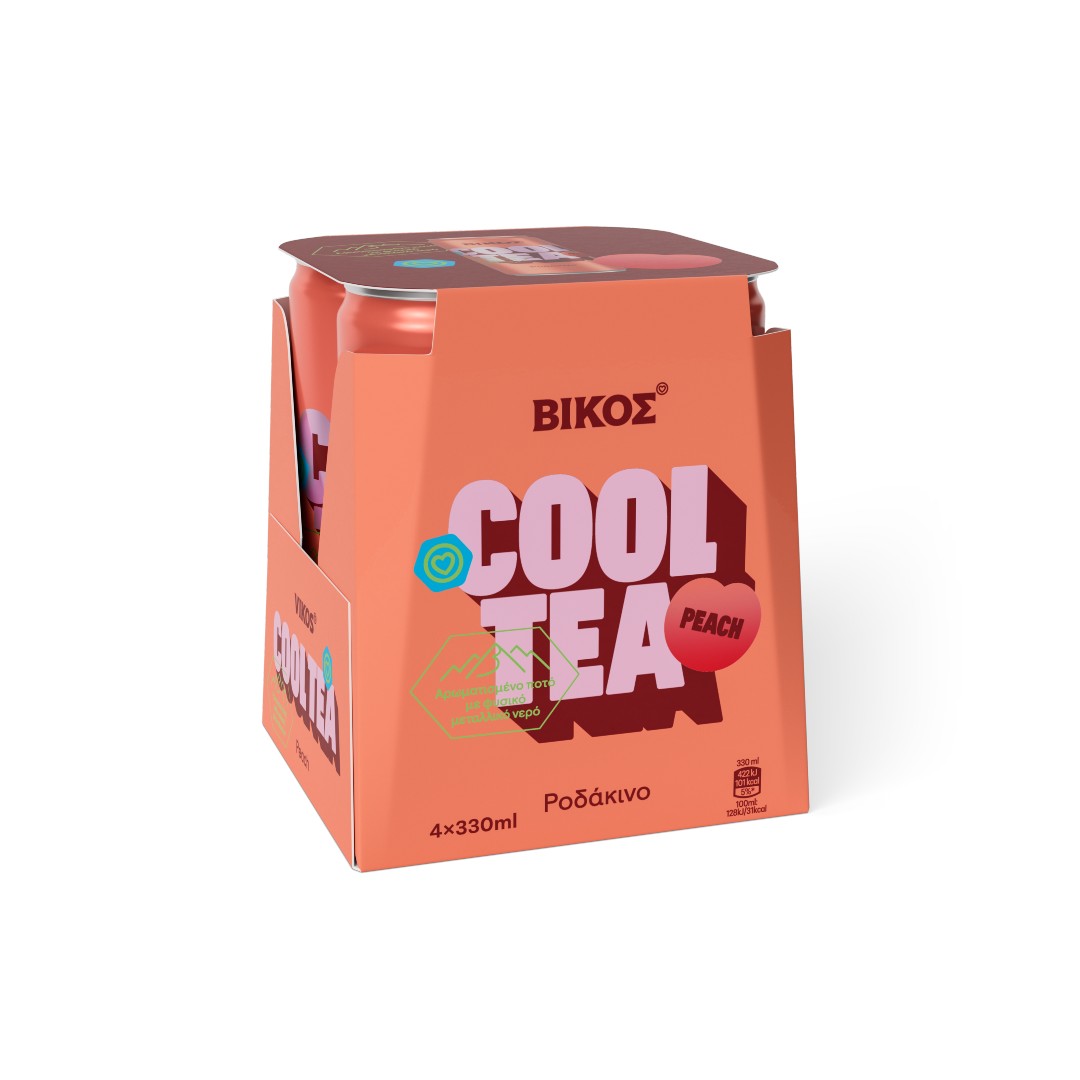 ΒΙΚΟΣ COOL TEA PEACH CAN 4*330ML