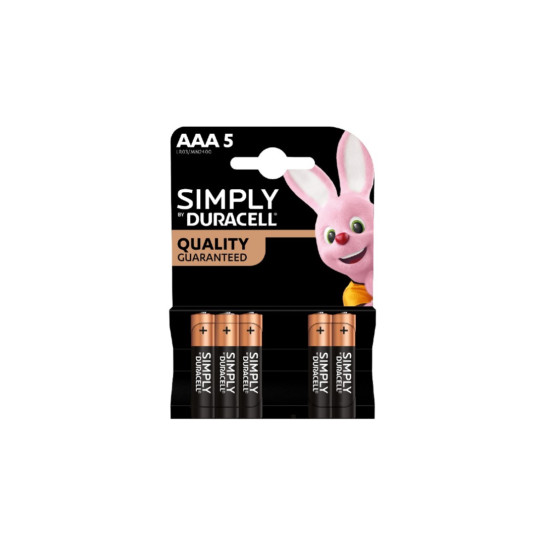DURACELL SIMPLY ΜΠΑΤΑΡΙΕΣ  ALC MN2400 AAA 5Τ
