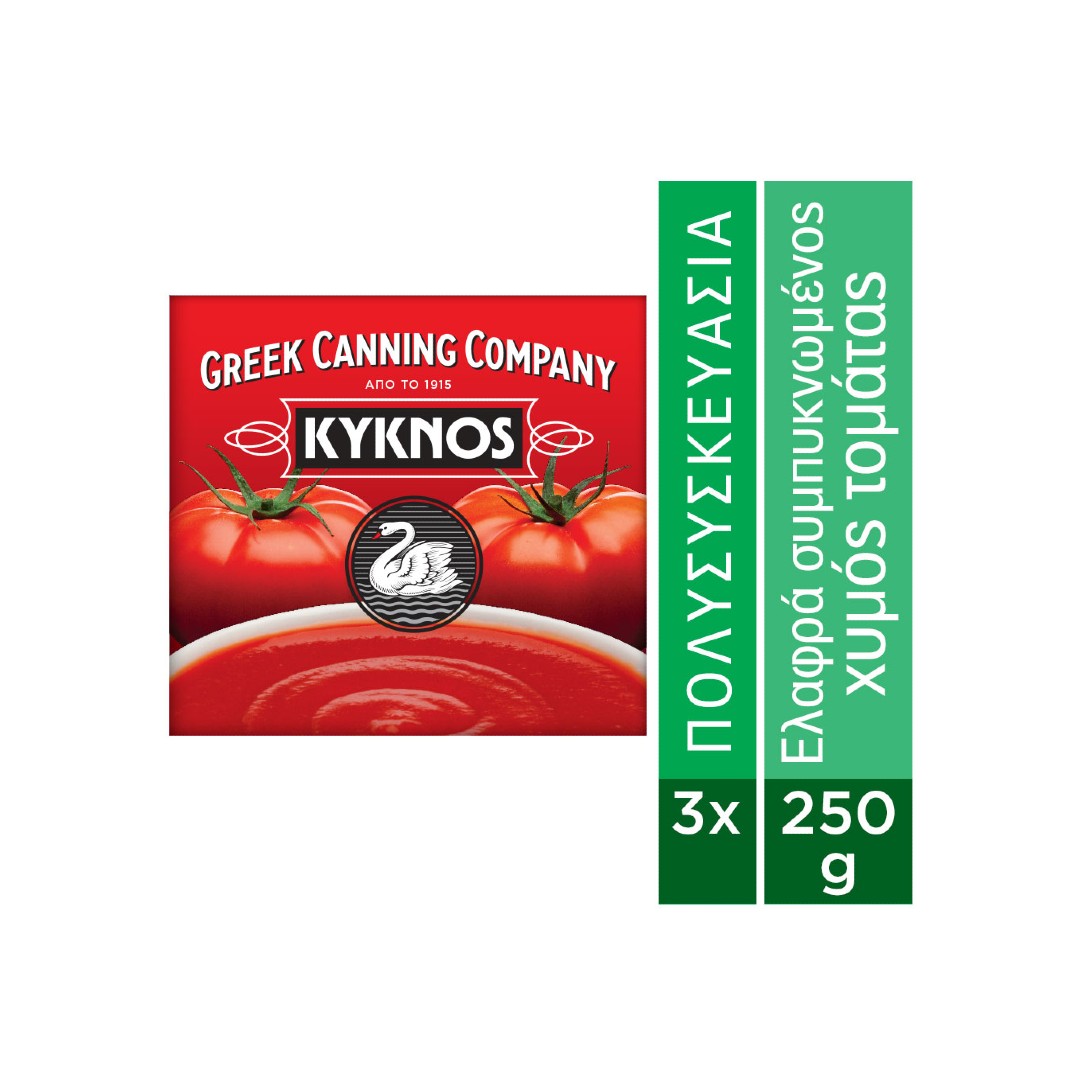 ΚΥΚΝΟΣ ΧΥΜΟΣ ΤΟΜΑΤΑΣ ΕΛΑΦΡΑ ΣΥΜΠΥΚ/ΝΟΣ 3*250ΓΡ