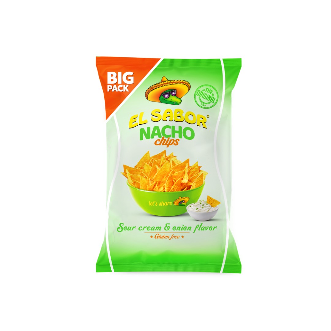 EL SABOR NACHO CHIPS SOUR CREAM&ONION Χ.ΓΛ. 180ΓΡ