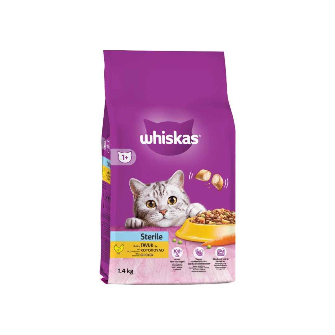 WHISKAS DRY Ξ.ΓΑΤΑΣ STERILE ΚΟΤΟΠΟΥΛΟ 1.4Κ
