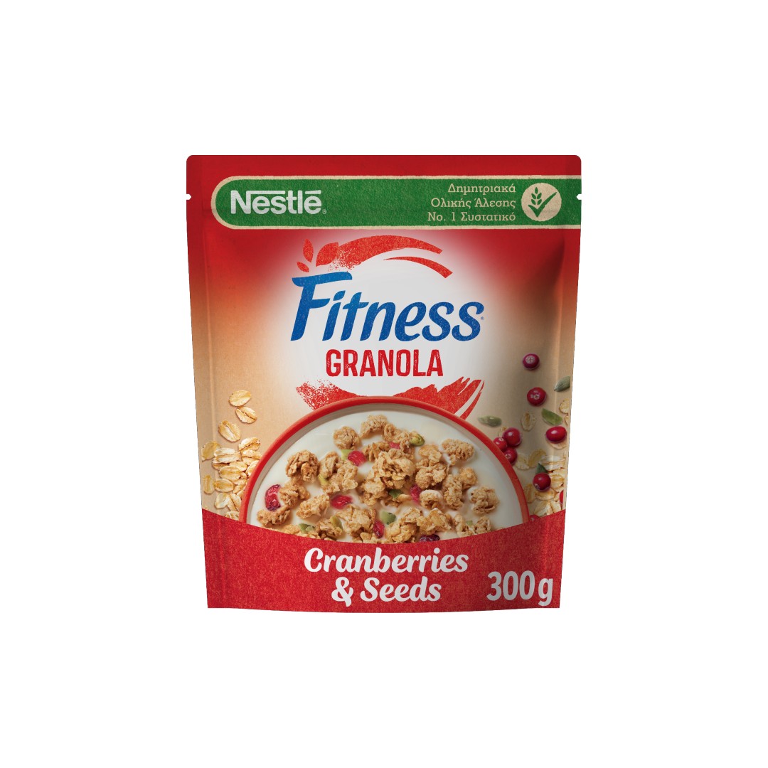 FITNESS GRANOLA CRANBERRIES 300ΓΡ