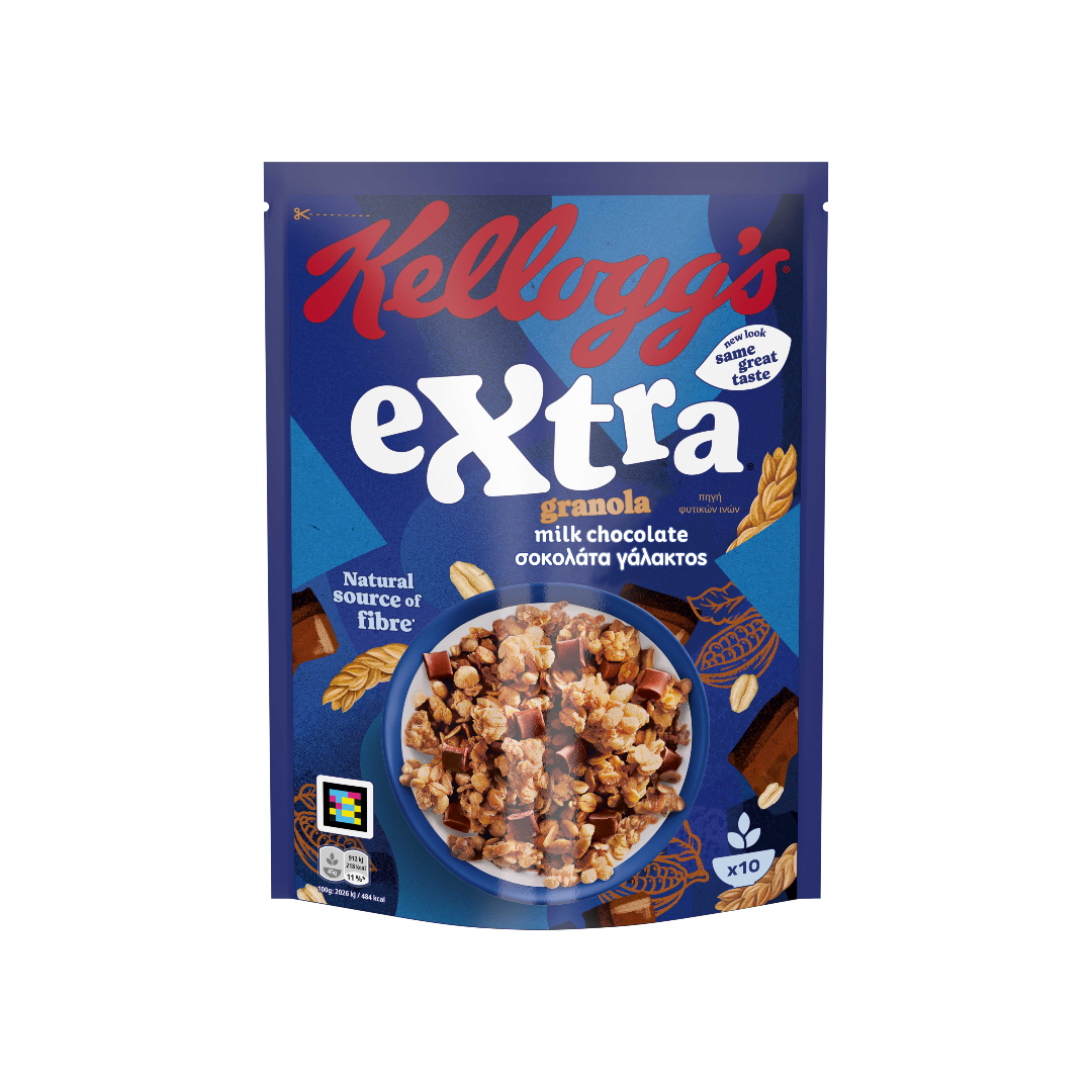 KELLOGGS EXTRA GRANOLA MILK CHOCOLATE 450ΓΡ