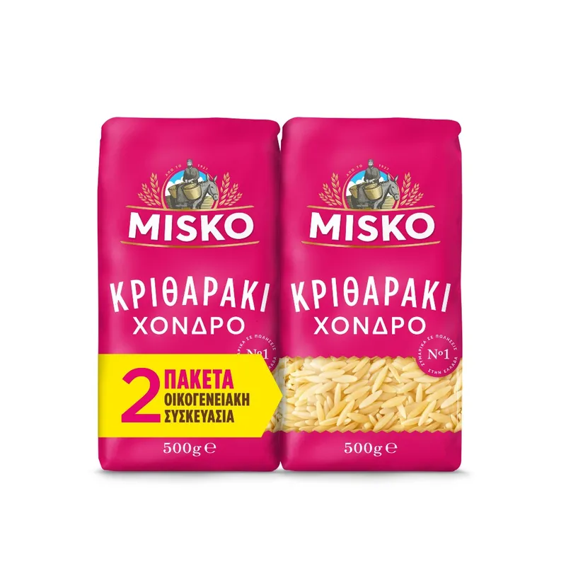 MISKO ΚΡΙΘΑΡΑΚΙ ΧΟΝΔΡΟ ΟΙΚΟΓ.ΣΥΣΚΕΥΑΣΙΑ 2*500ΓΡ