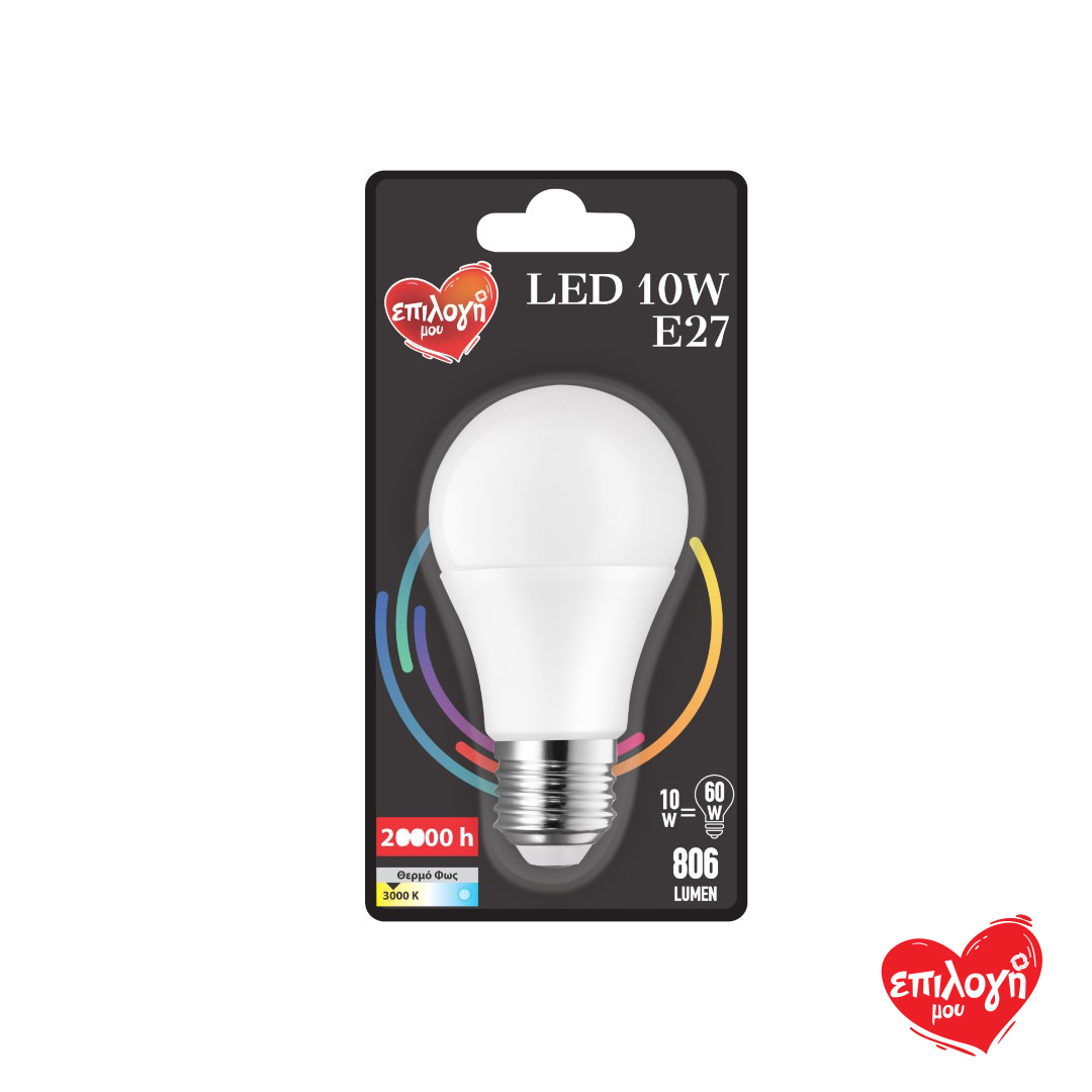 ΕΠΙΛΟΓΗ ΜΟΥ ΛΑΜΠΑ LED ΓΛΟΜΠ. 8.5W/10W E27 3000K