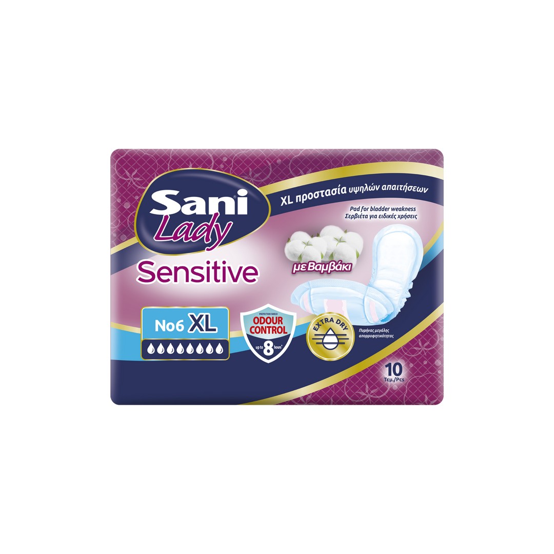 SANI LADY SENS.ΑΚΡΑΤΕΙΑΣ EXT.LARGE ΝΟ6 10T.