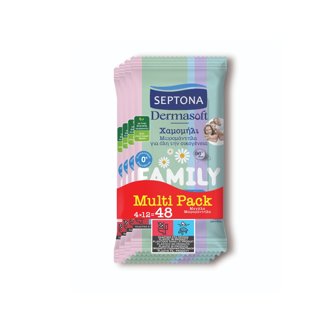 SEPTONA ΜΩΡΟΜ/ΛΑ DERMASOFT FAMILY MULTIPACK 4*12Τ