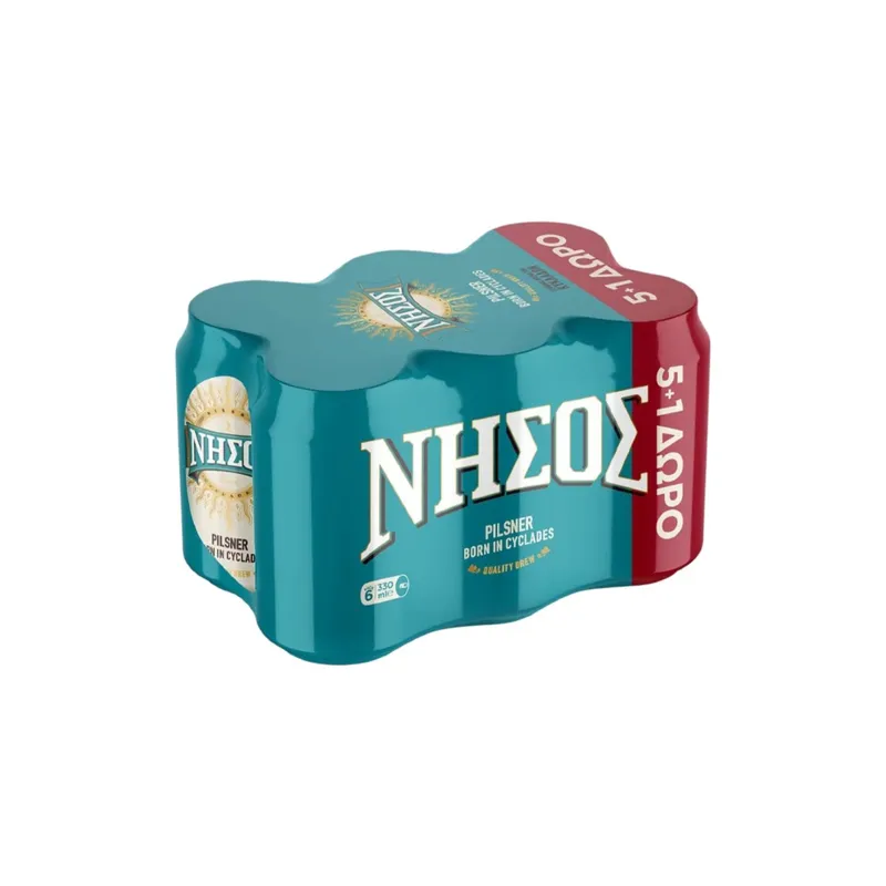 ΝΗΣΟΣ PILSNER ΚΟΥΤΙ 6*330ML (5+1)ΔΩΡΟ