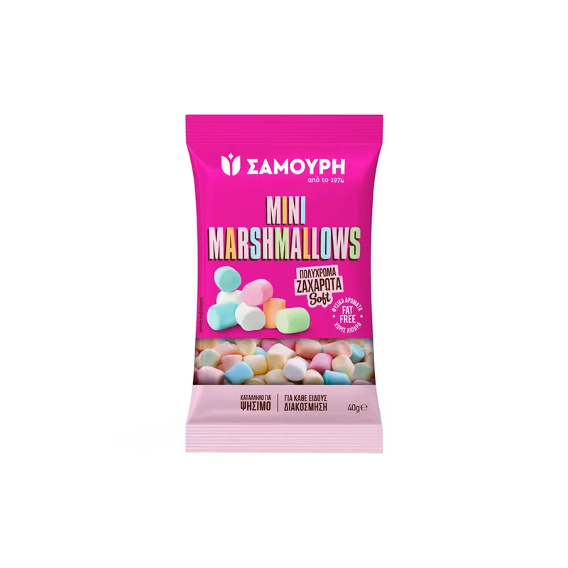 ΣΑΜΟΥΡΗ MARSHMALLOWS MINI 40ΓΡ