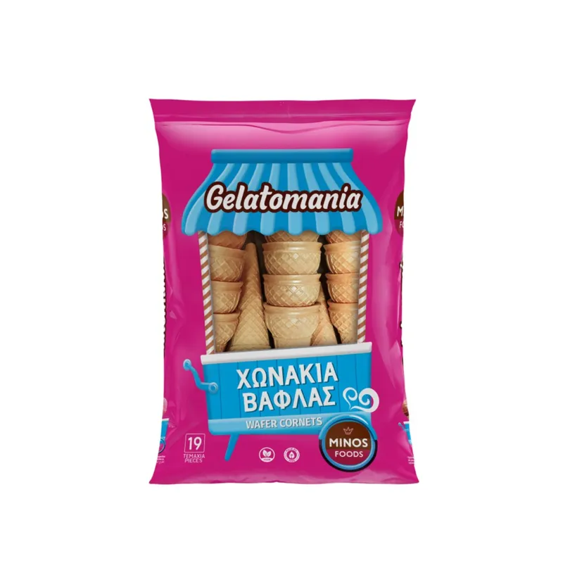 MINOS GELATOMANIA ΧΩΝΑΚΙΑ ΒΑΦΛΑΣ 19Τ 72ΓΡ