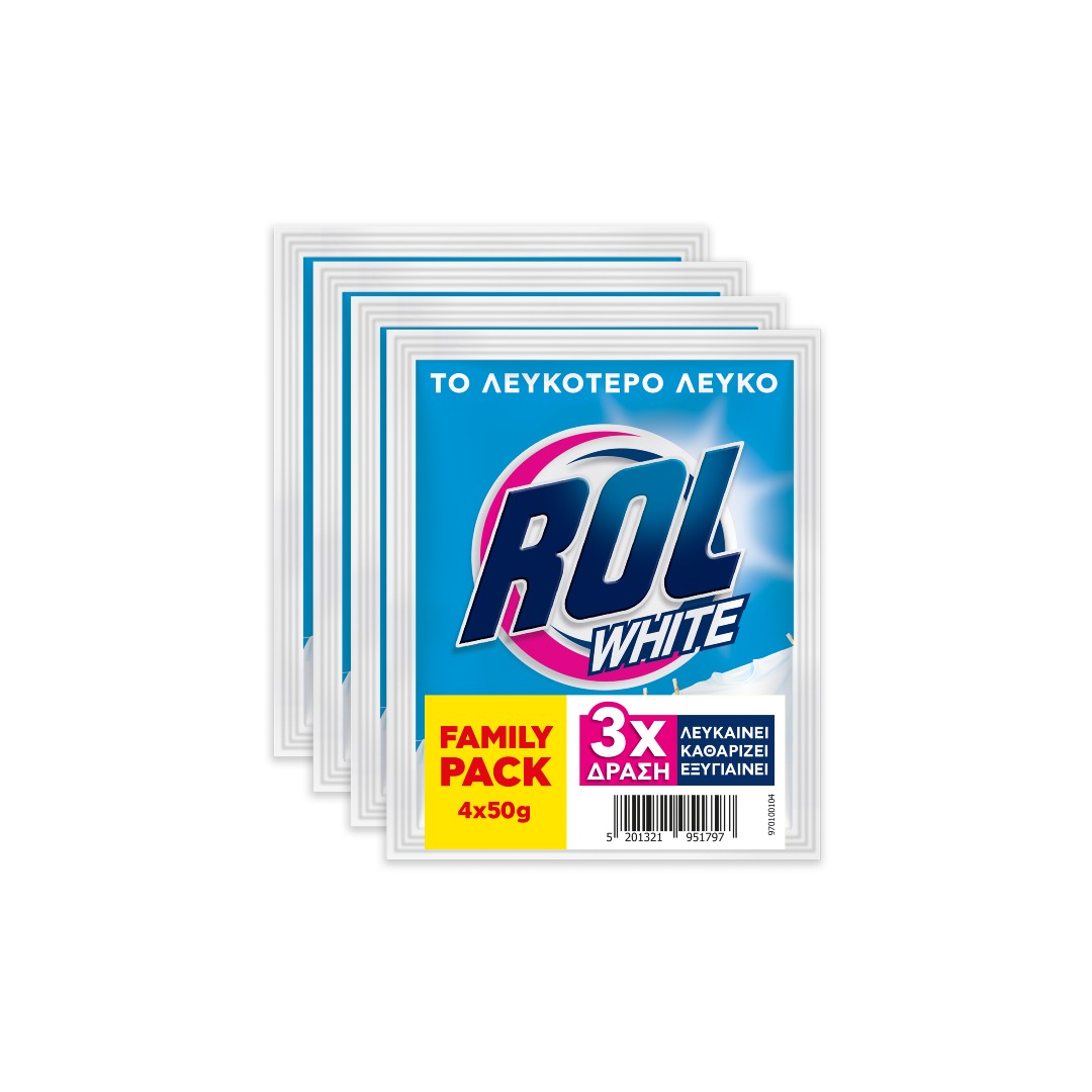 ROL WHITE ΥΠΕΡ/ΚΟ ΣΚΟΝΗ FAMILY PACK 4*50ΓΡ