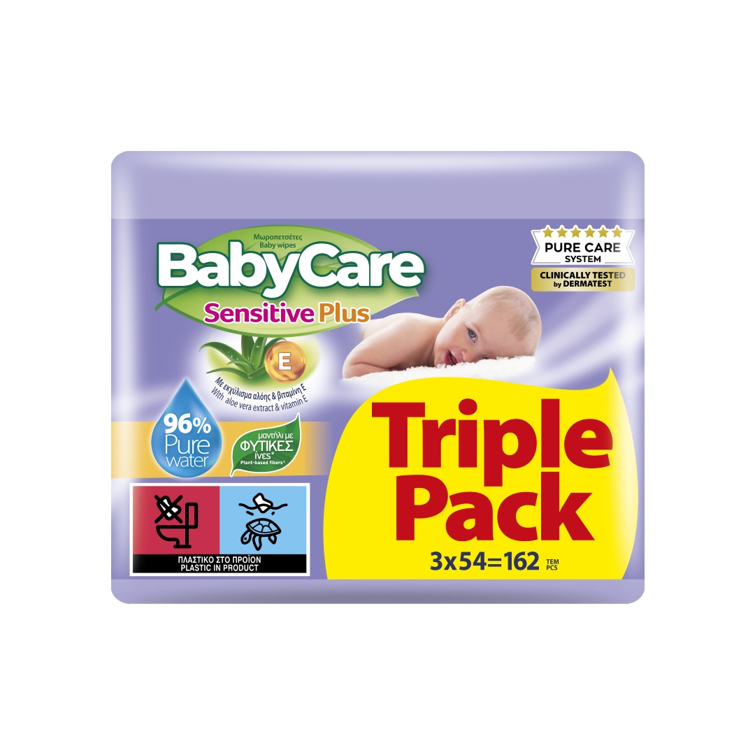 BABYCARE ΜΩΡΟΜ.SENSITIVE PLUS TRIPLE PACK 3*54T