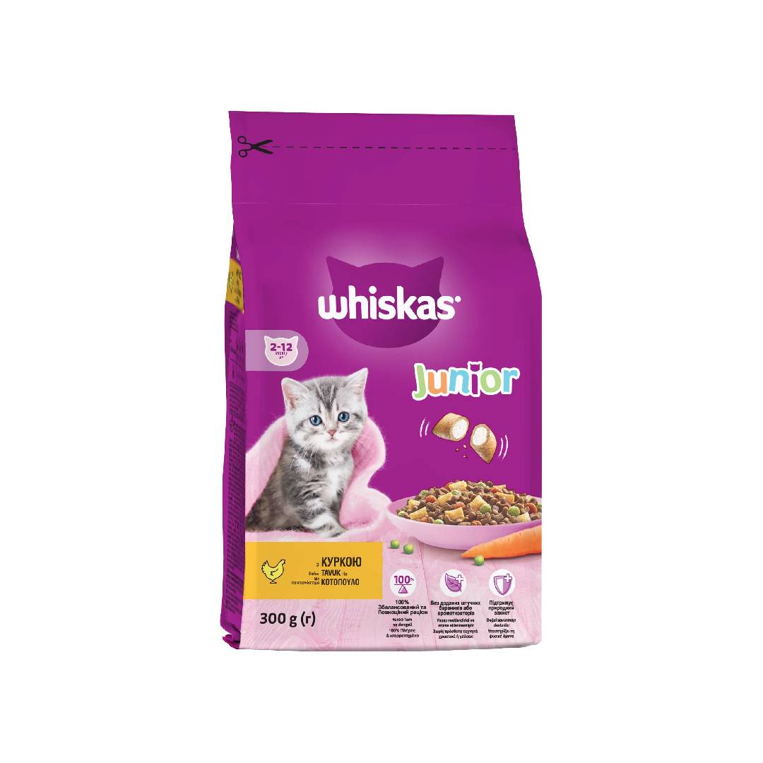 WHISKAS JUNIOR ΓΕΜΙΣΤΕΣ ΚΡΟΚΕΤΕΣ ΜΕ ΓΑΛΑ 300ΓΡ