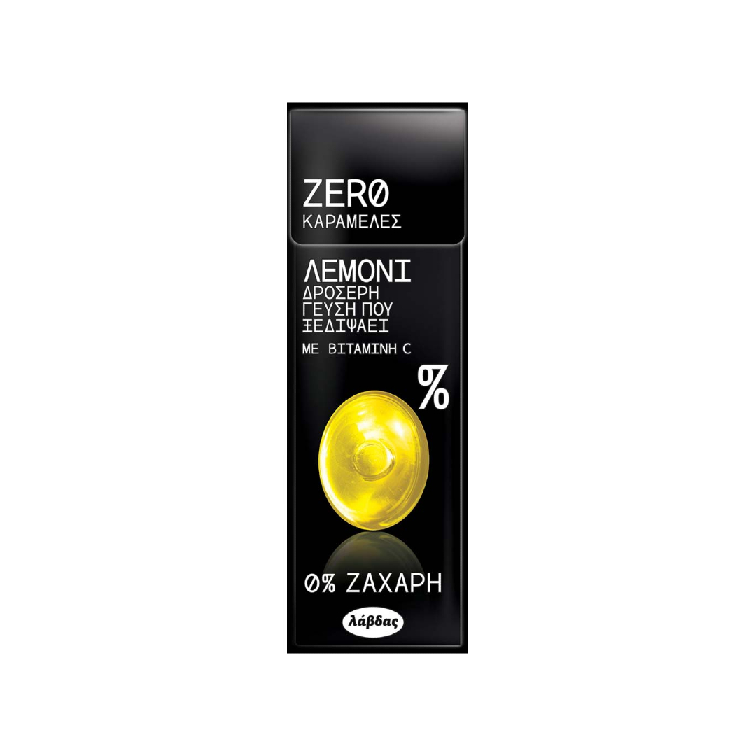 ZERO ΚΑΡΑΜΕΛΕΣ ΛΕΜΟΝΙ 0% 32ΓΡ