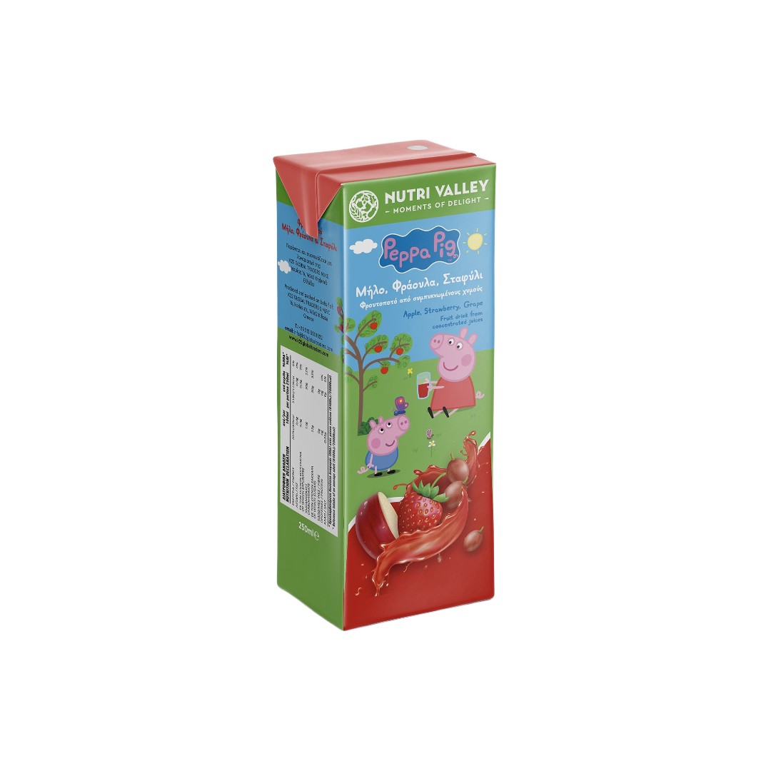 NUTRI VALLEY PEPPA PIG ΦΡΤΠ. ΦΡΑ. ΜΗΛ.ΣΤΑΦ. 250ML